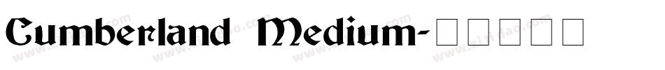 Cumberland Medium字体转换